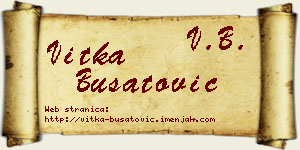 Vitka Bušatović vizit kartica